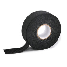 Black Car Flannel Tape Flame Retardant Insulating Adhesive Tape Velvet Harness Tape 15mmx25m