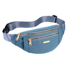 Stylish Waist Bag for Women Men, Water Resistant Fabric Adjustable Strap Multiple Compartments Hands-Free Design for Travel Sports Outdoors Casual