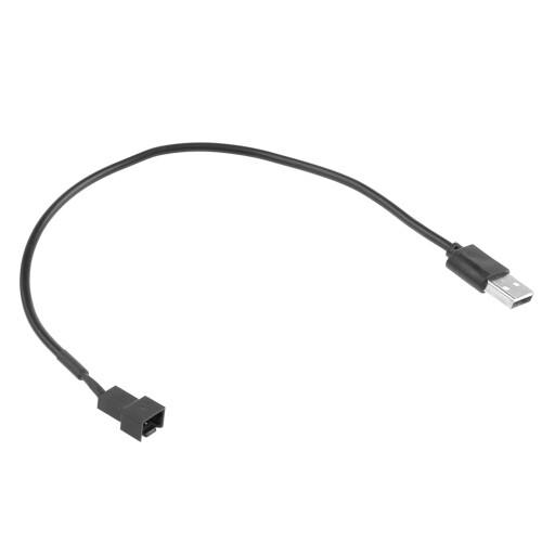 Προσαρμογέας USB2.0A αρσενικός σε 3 ακίδων για ανεμιστήρα PWM, καλώδιο προσαρμογέα 2