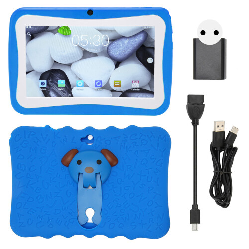 Child Tablet With Parental Control WiFi Educational Apps Pre-Loaded Quad Core Android System Bluetooth Dual Camera Durable Design For Toddlers And