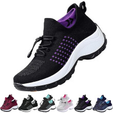 Zapatos cómodos para mujer, zapatos ortopédicos cómodos para mujer, zapatos ortopédicos elásticos con amortiguación para mujer