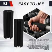 4 Pcs Handle Grips NBR Rubber Foam Grip Wrap Soft Buffer Tube Cover Pad Handle Covers for Fitness Bicycle Handlebar