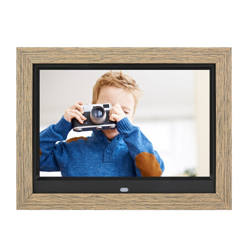Cornice digitale da parete con rotazione automatica e schermo ad alta risoluzione, display IPS HQ per immagini nitide, supporto USB SD per un facile 1