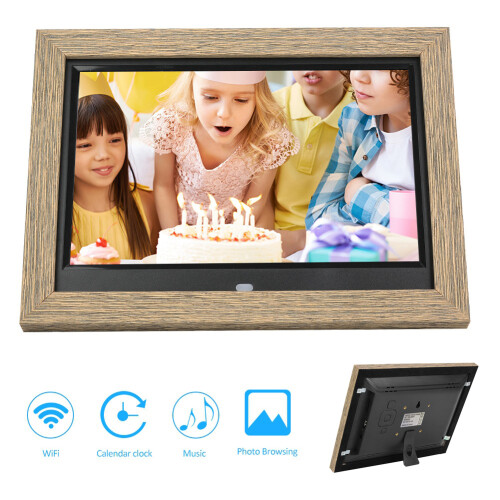Cornice digitale da parete con rotazione automatica e schermo ad alta risoluzione, display IPS HQ per immagini nitide, supporto USB SD per un facile 2