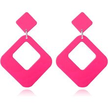 Mehrfarbige Neon-Ohrringe im 70er-Jahre-Retro-Stil, klassische runde Ohrringe im 80er-Jahre-Look, leichte geometrische Ohrringe für Damen,