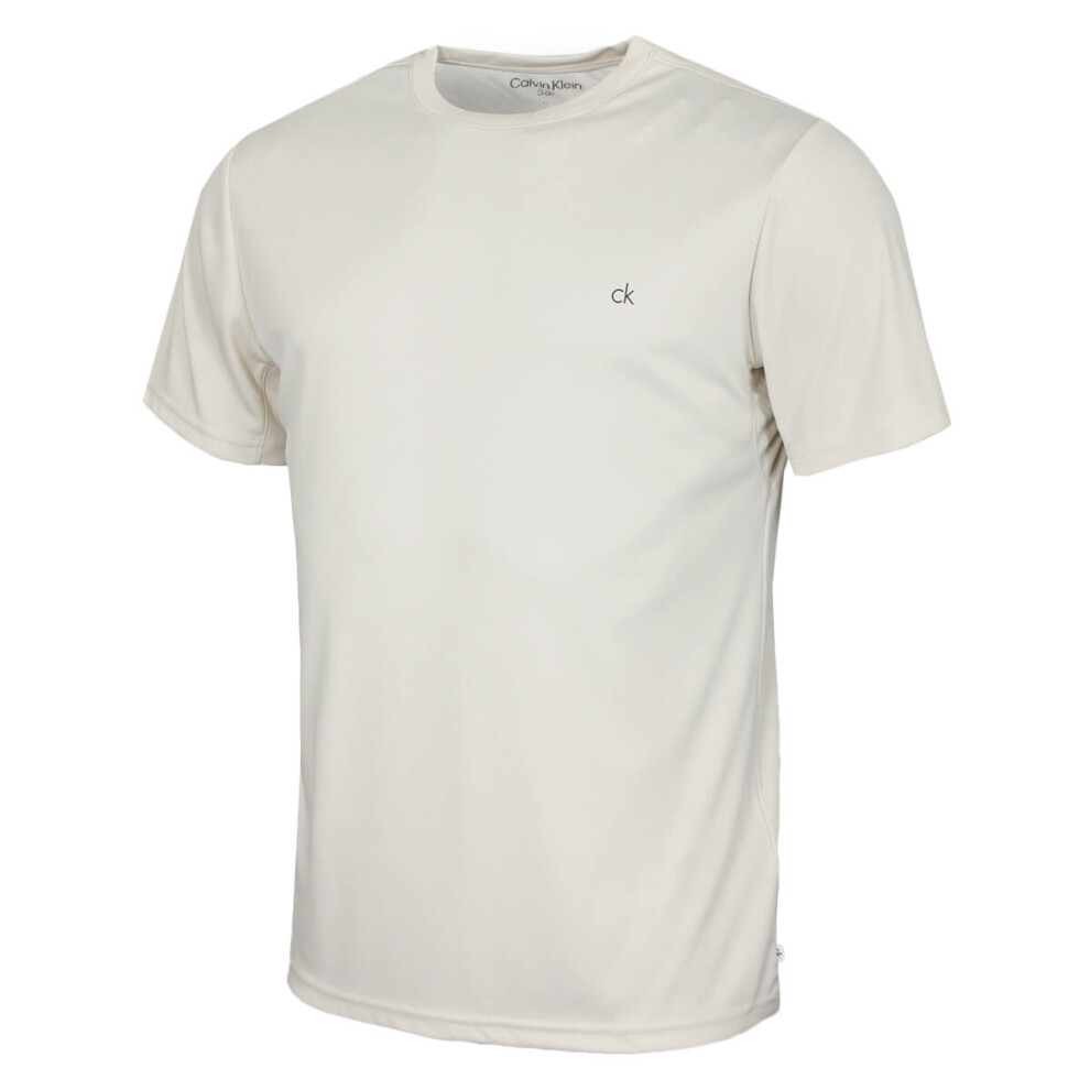 Calvin Klein (Xxxxl, Oatmeal) Mens 2026 Harlem Quick Drying Crew Neck Lightweight Golf T-Shirt