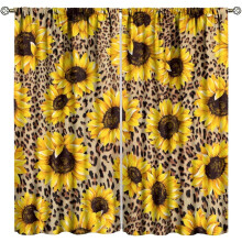Leopard Print Curtains Brown Rod Pocket 52x84 Inch 2 Panels