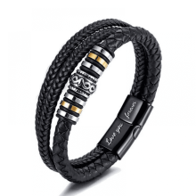 Neu für meinen Sohn: „Ich liebe dich für immer“-Lederarmband mit Geschenkkarte