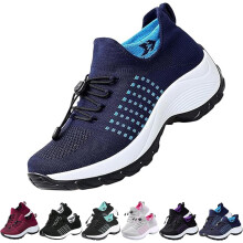 Zapatos cómodos para mujer, zapatos ortopédicos cómodos para mujer, zapatos ortopédicos elásticos con amortiguación para mujer
