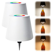 Wireless Bottle Lamp, 3-Color Stepless Dimming, Rechargeable LED Wine Bottle Light with RGB Breathing Effect – Compatible with Standard Bottles