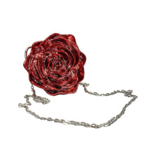 Štýlová akrylová kabelka s 3D kvetinovým detailom, taška cez rameno, malá crossbody kabelka cez zápästie na špeciálnu príležitosť