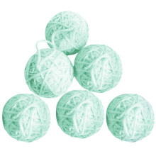 6Pcs Christmas Ball Ornament Handmade Soft Texture Decorate Foam Floral Bouquet Wool Winding Ball for Christmas