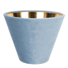Abat-jour à pince en velours Topbathy pour ampoules : petit abat-jour bleu pour lustres de table et appliques murales, 15 cm x 12 cm