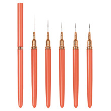 5Pcs Nails Art Brushes,Super Fine Thin Liner Nails Brush Set for Nails Gel Polish Painting Designs Gifts for Women Girls