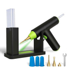 Hot Glue et, Cordless Glue Gunwith Stand USB Rechargeable Preheating Auto Shutoff Hot Melt Glue