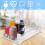 Canned Beverage Push Rack Drink Organizer Dispenser Spring Push Adjustable Width Storage Shelf E-Shaped 410mm 4 Rows A 3