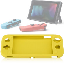 Schermbeschermer van gehard glas, compatibel met Nintendo Switch Lite. Krasbestendige, zachte TPU-beschermer met ergonomisch ontwerp, eenvoudige