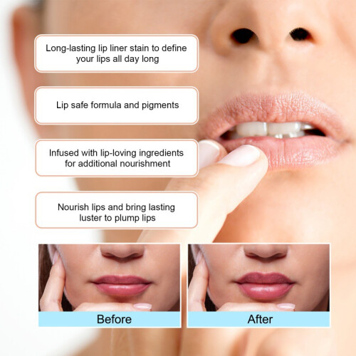 Αδιάβροχο, αποσπώμενο Lip Liner, περιγράμματος τατουάζ για ακριβή ορισμό, ματ 2