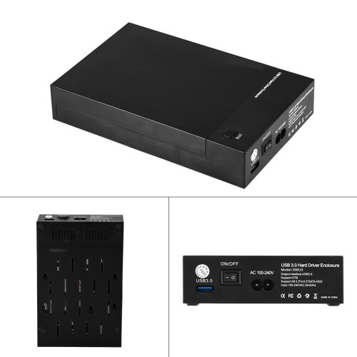 Sata Hard Drive Enclosure Usb3.0Interface Tool Free Design Hot Swapping Supported Universal Compatibility Led Indicator For Power And Activity 1