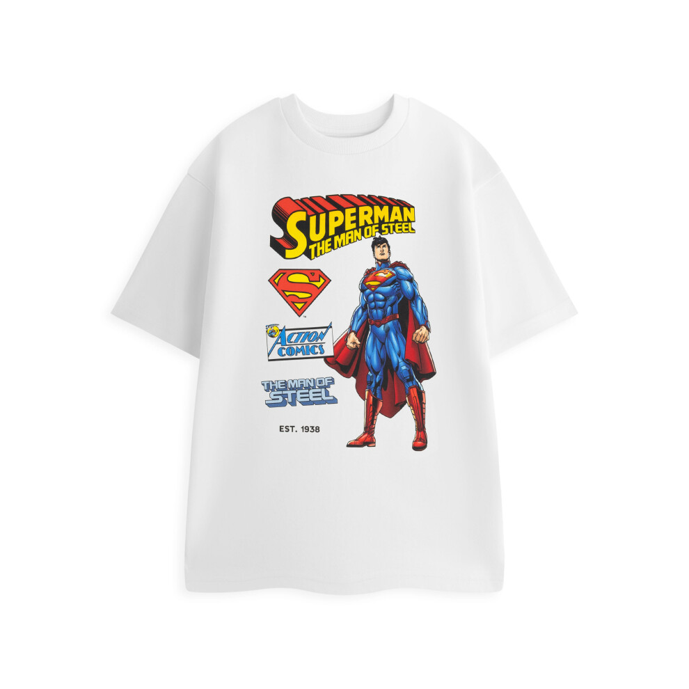 Dc Comics (Xxx-Large) Superman Short Sleeved T-Shirt (Mens Grey)
