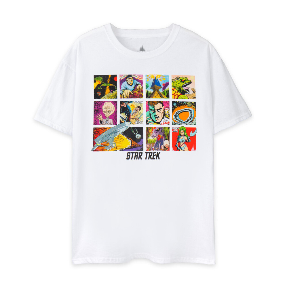 Star Trek (Small) Short Sleeved T-Shirt (Mens White)