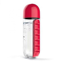 (red) Outdoor Water Cup Medicine Bottle Two-in-one Water Cup