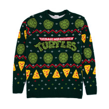 (Medium) Teenage Mutant Ninja Turtles Christmas Jumper (Mens Green)