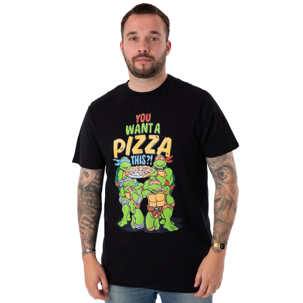 Teenage Mutant Ninja Turtles (X-Large) Short Sleeved T-Shirt (Mens Black)