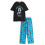 Marvel (Small) Marvel Short Sleeve Long Leg Pyjama Set (Mens Black) 1