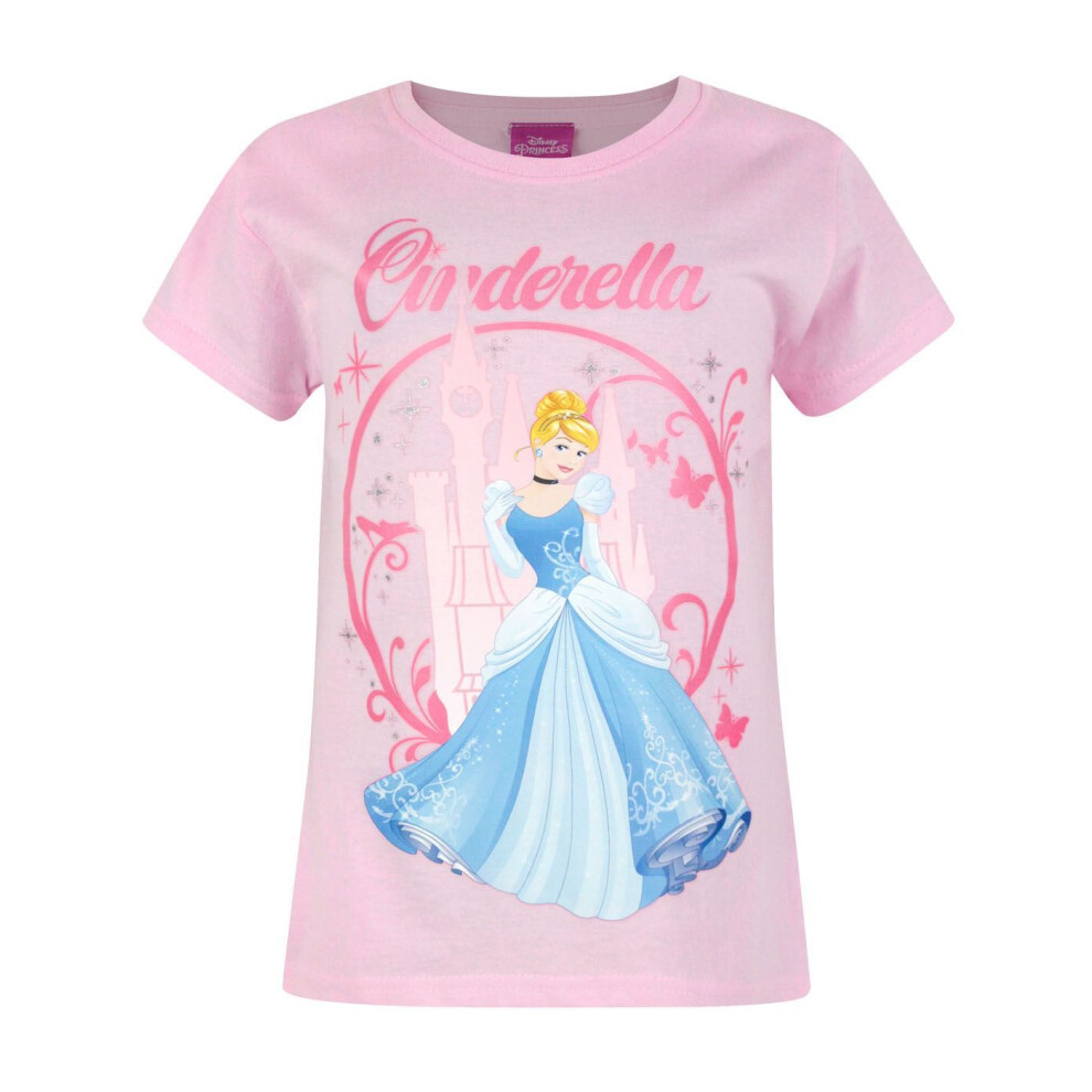 Disney (1-2 Years) Short Sleeved T-Shirt (Girls Pink)