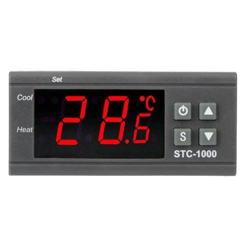 Temperature Calibration Enabled Digital Thermostat Controller LCD Display Refrigerating Control Output Delay Sensor Error Alarm High Security Dual 1