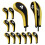 (Black) 12 Pcs Golf Club Head Iron Covers Zippered Neoprene Protective Portable Durable Tool 1