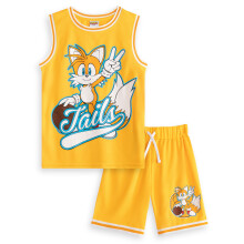 (9-10 Years) Sonic the Hedgehog 2 Piece Basketball Set (Boys Yellow)