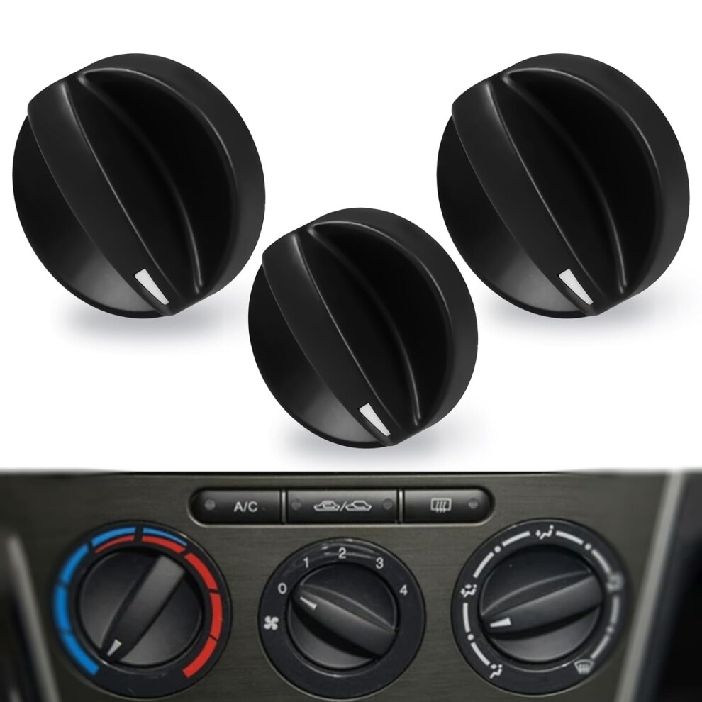3X A/C Heater Switch Hvac Control Knobs Fan Speed Control Knobs Fit For Mazda 6 2006-2008 Replace#: Gv3a-61-195 Gv2w-61-195 9455834314228