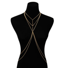Simple Style Chain Necklace Belly Body Chain Fashion Sexy Copper Sequins Body Chain Jewelry for Women Beach Party