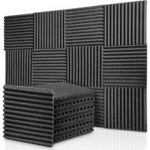12-pack Acoustic Foam Panels Wedges, Fireproof Soundproofing Noise Cancelling Foam for Stu