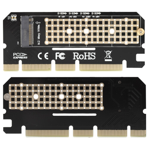 Adaptador de expansão SSD M.2NVMe compatível com Windows, Linux e Mac OS, com interface de alta sensibilidade e eficiência de resfriamento 2