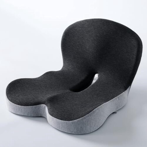 L-Shaped Memory Foam Seat Cushion with Ergonomic Back
