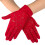 Classical Lace Flower Short Gloves Comfortable Handwear For-Red 1
