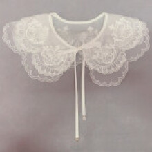 (Tie)Girls Fashion Double Layer Tulle Embellished Collar With Pearl Or Design Tie
