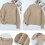 Damenpullover Oversize mit voluminösen Ärmeln Vintage Stilvoll Beige S — oversize damen strickpullover 4