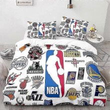 (King 240x220cm, ZX3) Anime series 3D digital printing basketball series down and brushed bedding three-piece set