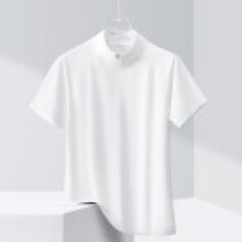(White,XL)Polo Shirt Men Women Ice Silk Stretchable Cooling Tshirt For Jogging And Sports