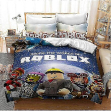 (Single 135x200cm, ZX32) Anime series 3D digital printing basketball series down and brushed bedding three-piece set