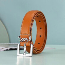 (110cm) Leather Letter Belts Smooth Buckle Women Belt All-match Ladies Casual Belts Women Fashion Simple Chic Belts