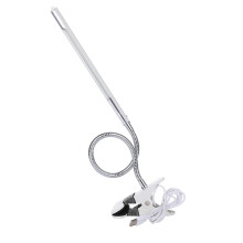 Lámpara con clip y brazo flexible ajustable, lámpara de escritorio LED USB para manicura, lectura y tatuajes, LED para el cuidado de los ojos con