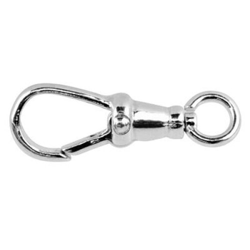 (23mm) 925 Sterling Silver Open Ring Albert Swivel Necklace Clasp
