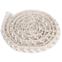 Couture DIY : Dentelle de fausses perles, ruban de dentelle pour loisirs créatifs, garniture de perles pour décorations de mariage, frange de