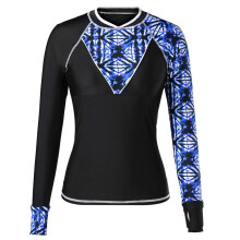 Mjukt tyg Rash Guard för kvinnor, ultrastretchig långärmad badtröja med UPF50+ solskydd, snabbtorkande, fukttransporterande och lättviktigt Rash