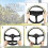 Easter Rabbit Steering Wheel Cover Sweatproof Stretchy 6